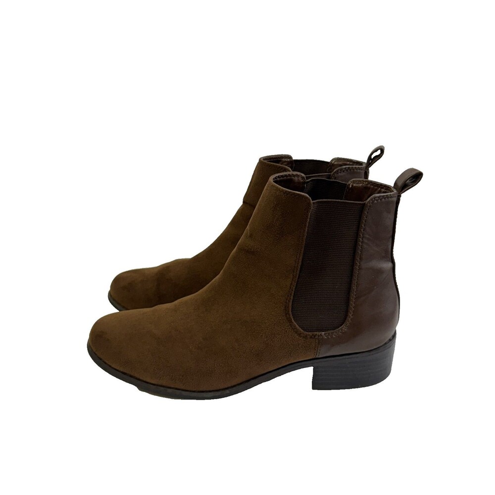 A New Day Women’s Size 7 Brown Chelsea Ankle Boots Block Heel